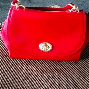 Red Coach bag